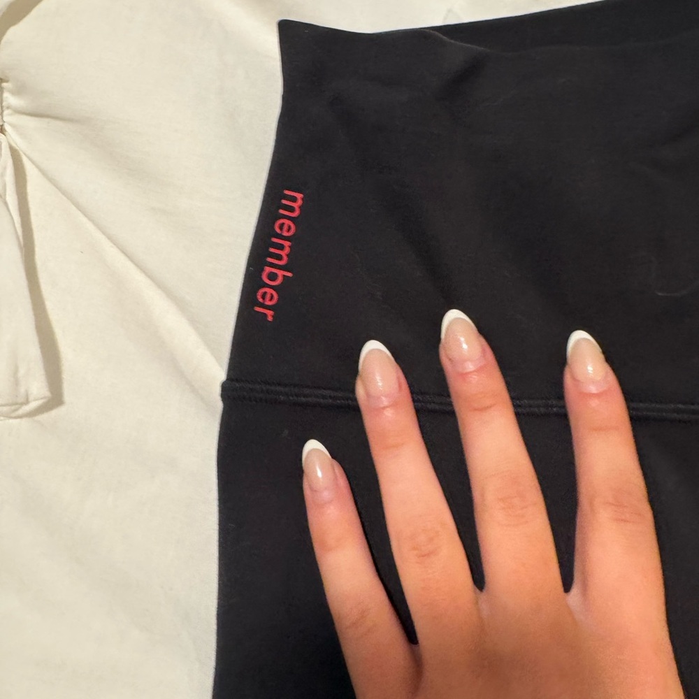 lululemon athletica Black Leggings with Red Detail